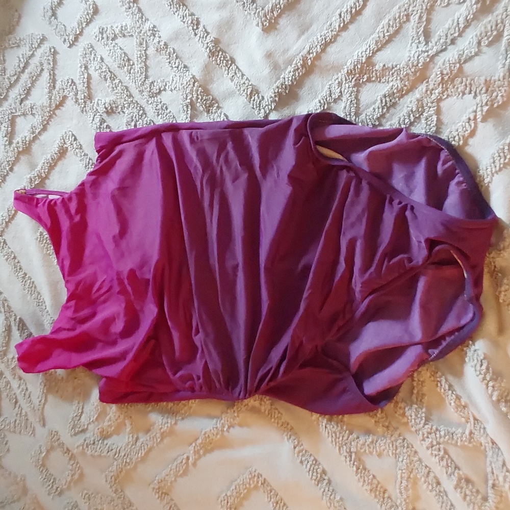 Lands End One piece sz 14 Fuschia Ombre